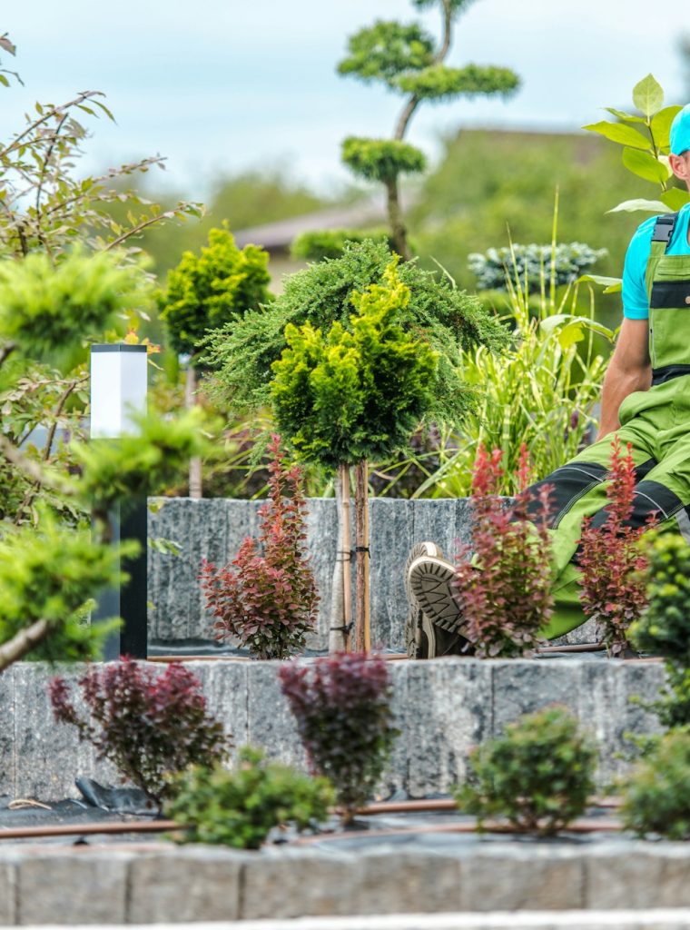 Gardener Proud of His Work
