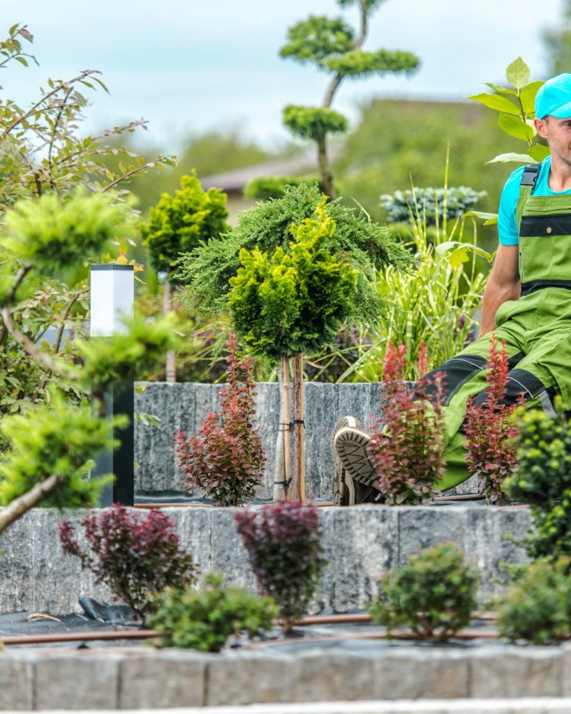 Gardener Proud of His Work